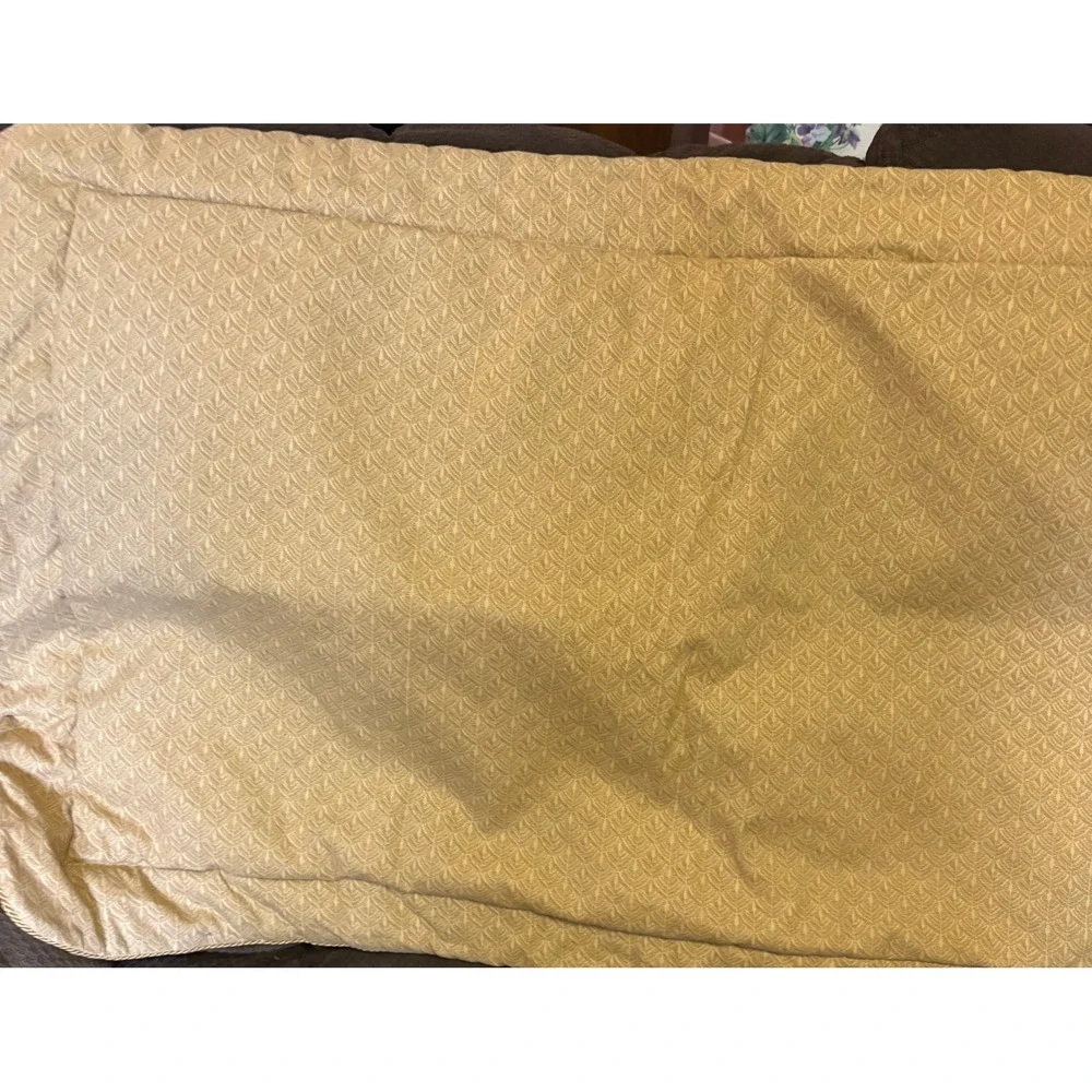 Vintage King Pillow Sham Croscill Red Gold Damask Cotton Poly Jacquard